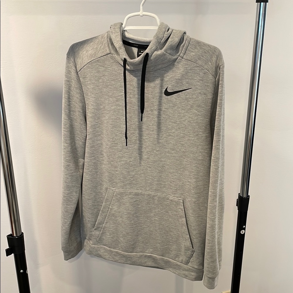Nike Men’s Grey Pullover Hoodie Sweatshirt